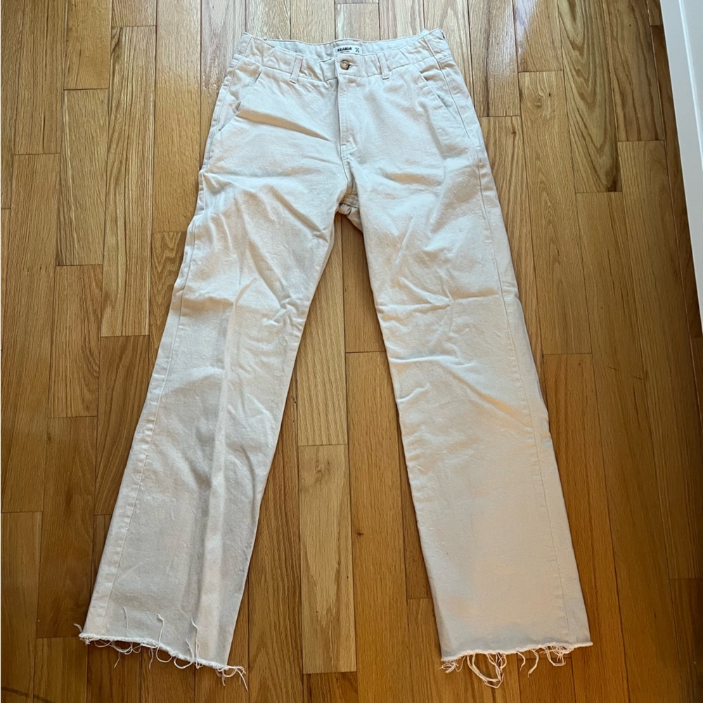 Pull&Bear Beige Buttoned Jeans